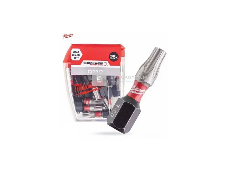 Milwaukee Shockwave bit TX20 25 mm, 25 db Ne maradj le