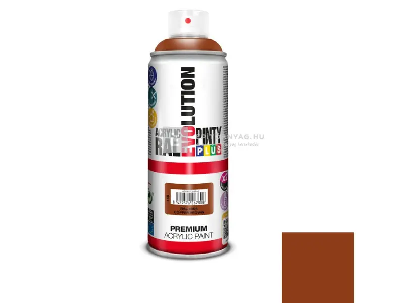 PintyPlus Evolution akril festék spray RAL 8004 copper brown 400 ml Biztonságos fizetés