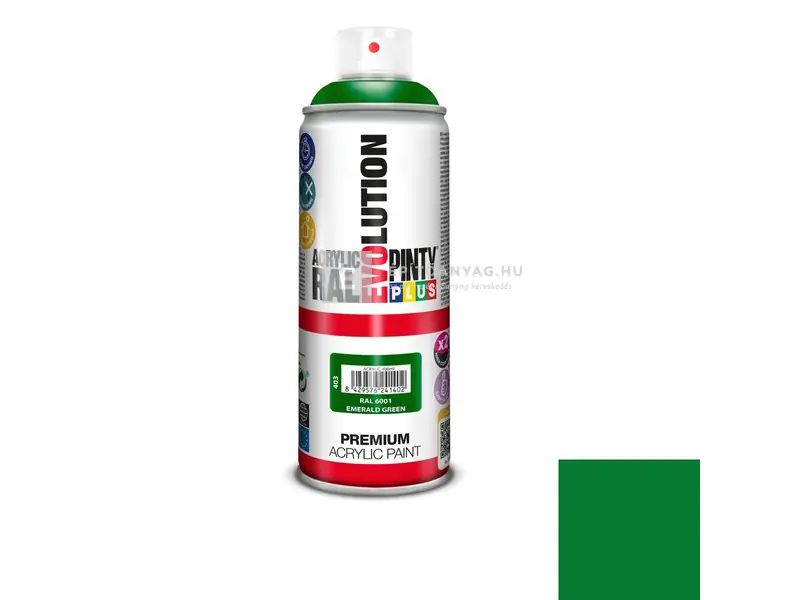 PintyPlus Evolution akril festék spray RAL 6001 emerald green 400 ml Ne maradj le