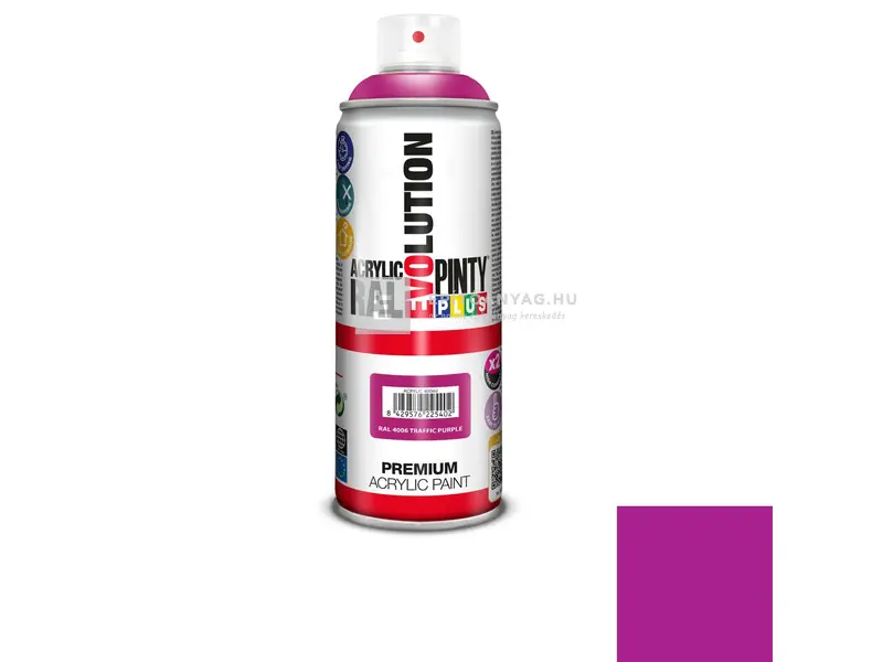 Árengedmény PintyPlus Evolution akril festék spray RAL 4006 traffic purple 400 ml