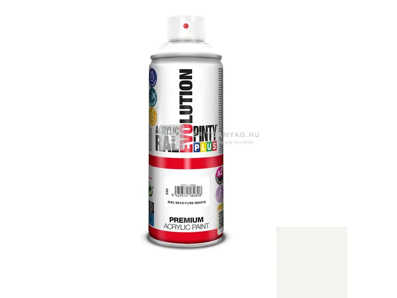 PintyPlus Evolution akril festék spray RAL 9010 pure white fényes 400 ml Alacsony ár