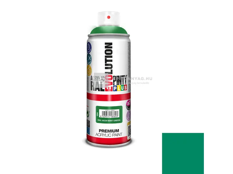 PintyPlus Evolution akril festék spray RAL 6029 mint green 400 ml Szuper ajánlat