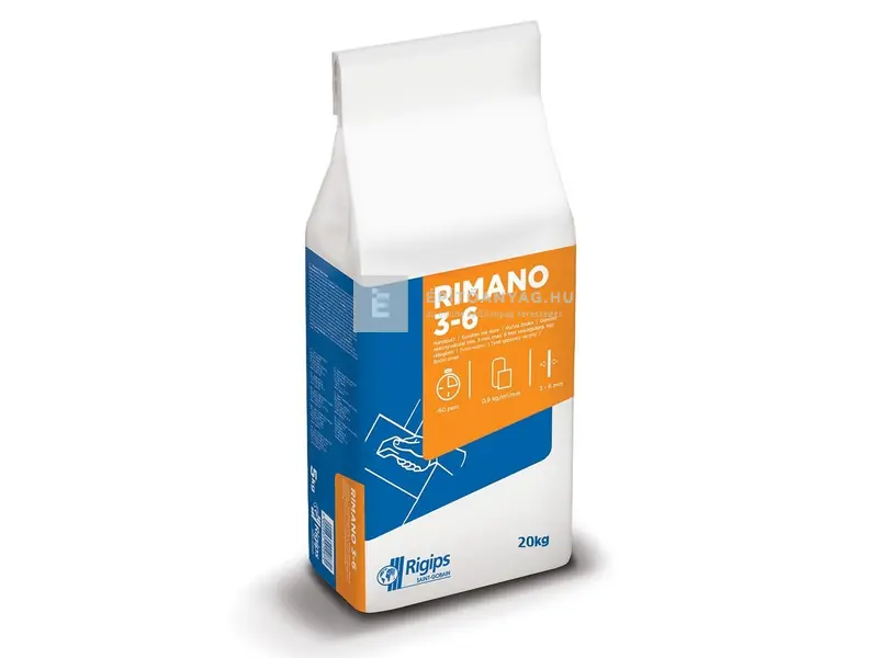 Rigips Rimano 3-6 gipszes vékonyvakolat 20 kg Árengedmény