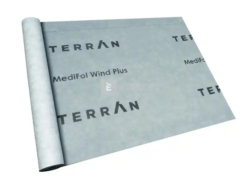 Expressz szállítás Terrán MediFol Wind Plus páraáteresztő tetőfólia 150 g, 2 ragasztósávval 75 m2