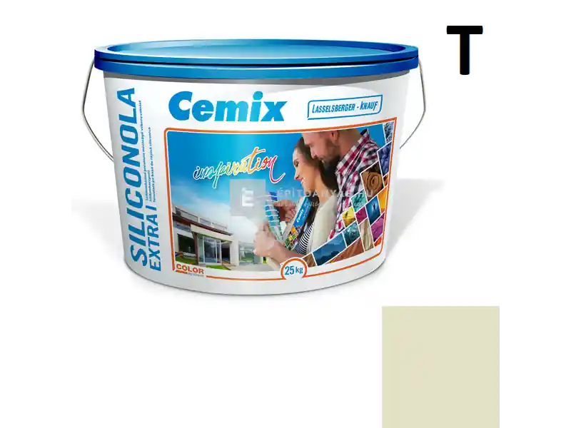 Cemix 2737 SiliconOLA Extra szilikon vékonyvakolat, kapart 1,5 mm 4541 green 25 kg Ne maradj le