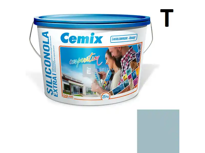 Bestseller Cemix 2737 SiliconOLA Extra szilikon vékonyvakolat, dörzsölt 2 mm 4727 blue 25 kg