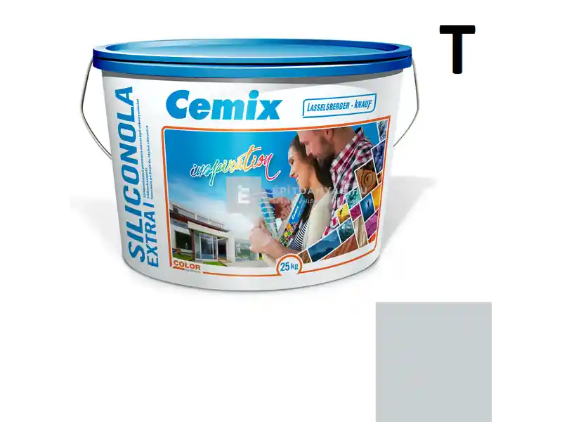 Kiárusítás Cemix 2737 SiliconOLA Extra szilikon vékonyvakolat, dörzsölt 2 mm 4743 blue 25 kg