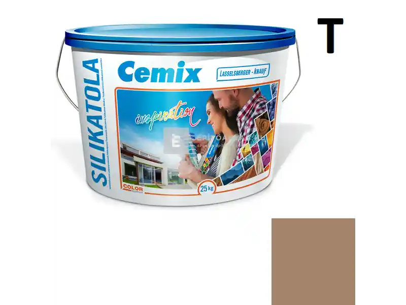 Népszerű Cemix 2722 SilikatOLA szilikát vékonyvakolat, kapart 2 mm 4917 brown 25 kg
