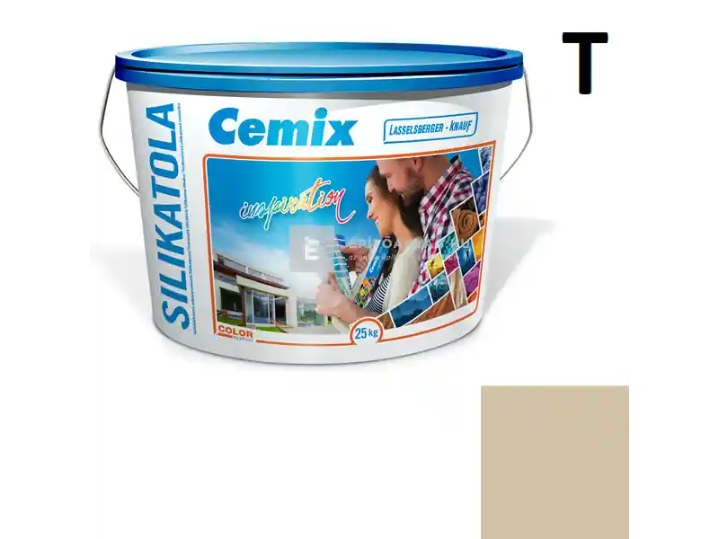 Cemix 2722 SilikatOLA szilikát vékonyvakolat, kapart 2 mm 4947 brown 25 kg Szuper akció