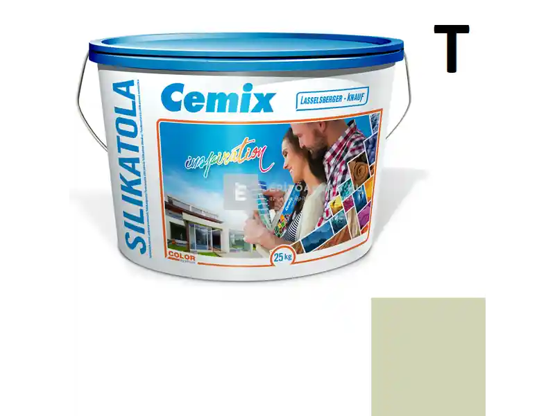Újdonság Cemix 2722 SilikatOLA szilikát vékonyvakolat, dörzsölt 2 mm 4513 green 25 kg