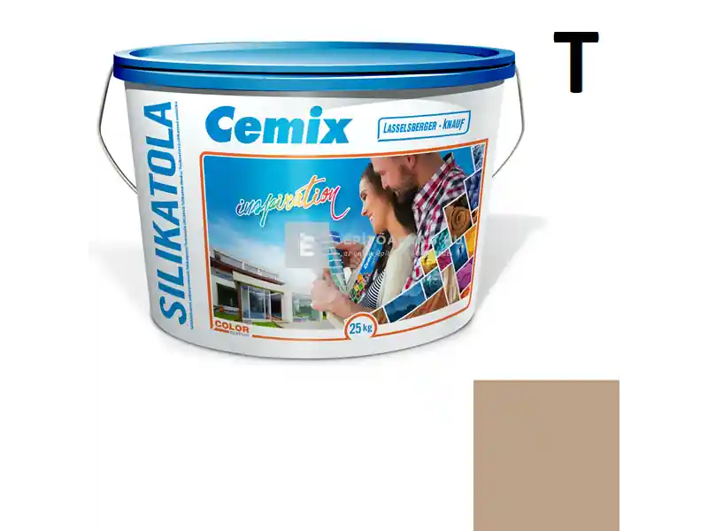 Vedd meg online Cemix 2722 SilikatOLA szilikát vékonyvakolat, dörzsölt 2 mm 4915 brown 25 kg