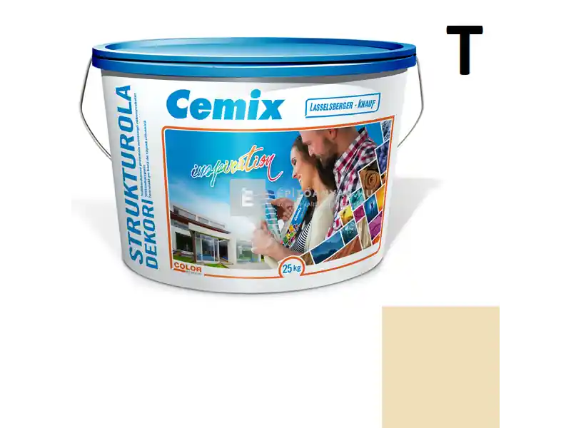 Vedd meg most Cemix 2704 StrukturOLA Dekor diszperziós vékonyvakolat, kapart 1,5 mm 4353 orange 25 kg