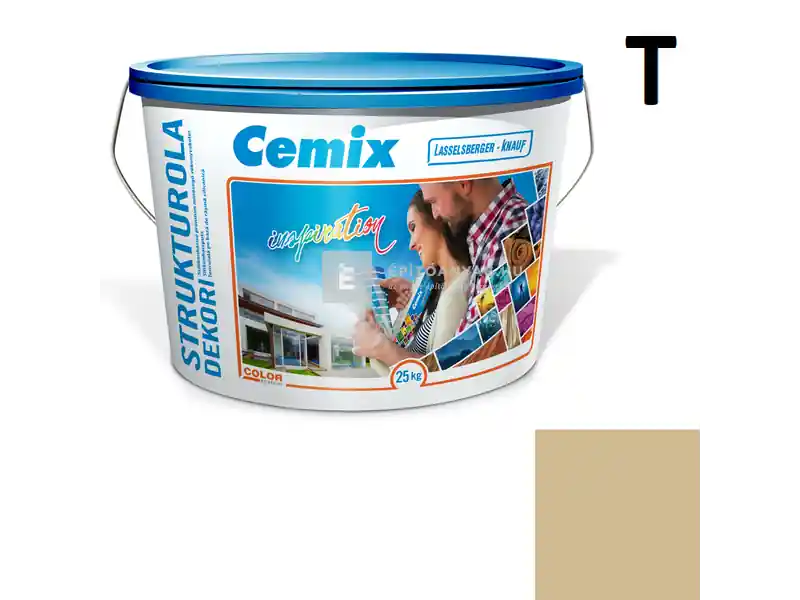Végkiárusítás Cemix 2704 StrukturOLA Dekor diszperziós vékonyvakolat, kapart 1,5 mm 4957 brown 25 kg