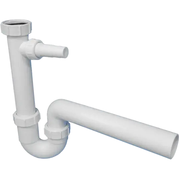 Újdonság MC Alpine HC7 műanyag mosogató csőszifon + mosogatógép csatlakozással 6/4"x40