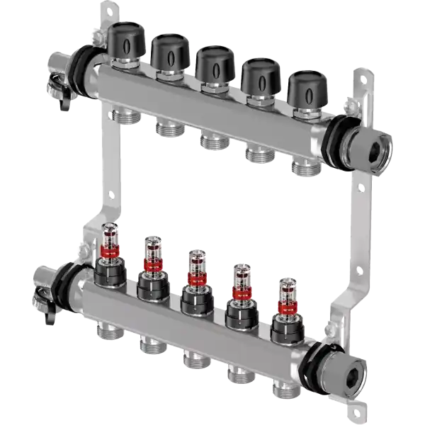 Uponor Vario S osztó-gyűjtő, áramlásmérővel 3/4" 5 körös - Nem rendelhető Exkluzív ajánlat