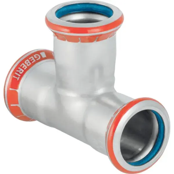 Árengedmény Geberit Mapress szénacél egál T-idom (FKM kék): d=28mm