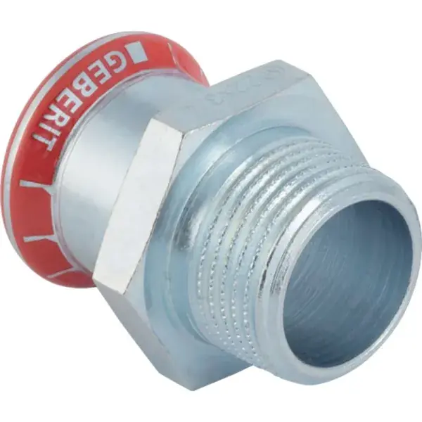 Geberit Mapress szénacél külső menetes átmeneti idom (FKM kék): d=42mm, R=1 1/2″ Árengedmény