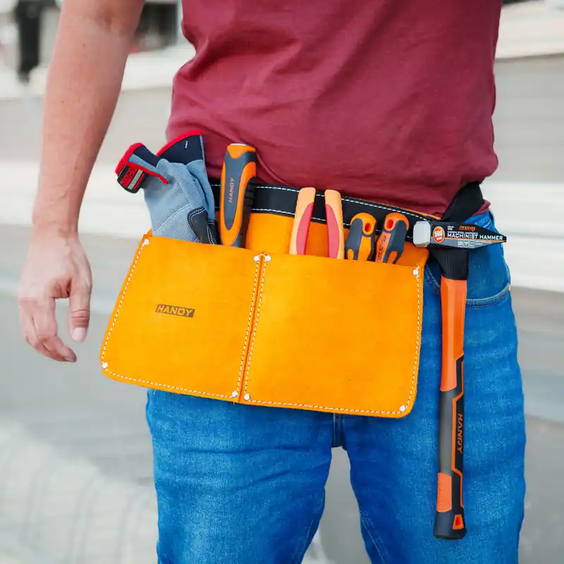 Vedd meg online Bőr szerszámtartó öv - 35 x 20 cm - 2 zseb