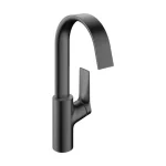 Akció Hansgrohe Vivenis Egykaros mosdócsaptelep 210, elforgatható kifolyóval és automata lefolyógarnitúrával Szálcsiszolt Fekete Króm 75030340
