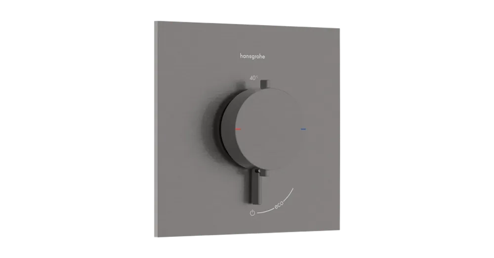 Hansgrohe Ecostat Comfort E Termosztát falsík alatti telepítéshez, 1 funkciós Szálcsiszolt Fekete Króm 33710340 Expressz szállítás