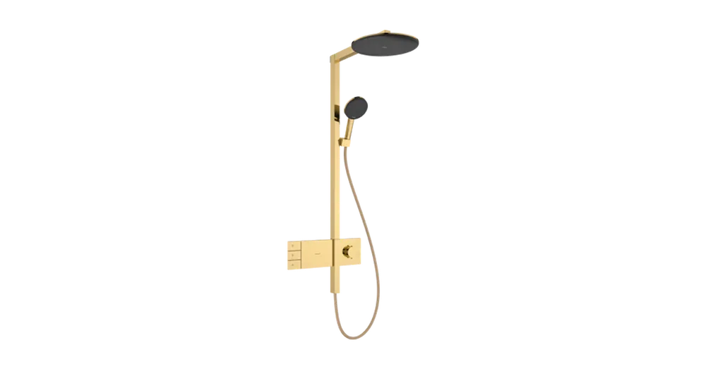 Hansgrohe Raindance Alive S Showerpipe 300, 2jet, EcoSmart, ShowerSelect Comfort Polírozott Arany Hatású 24596990 Vedd meg most