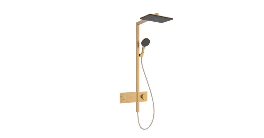 Hansgrohe Raindance Alive Q Showerpipe 300, 2jet, ShowerSelect Comfort Szálcsiszolt Bronz 24590140 Legnépszerűbb