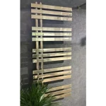 AREZZO design HORIZONT SHINY GOLD SLIM 1200x500 törölközőszárítós radiátor, fényes arany AR-HS12050SGLE Bestseller