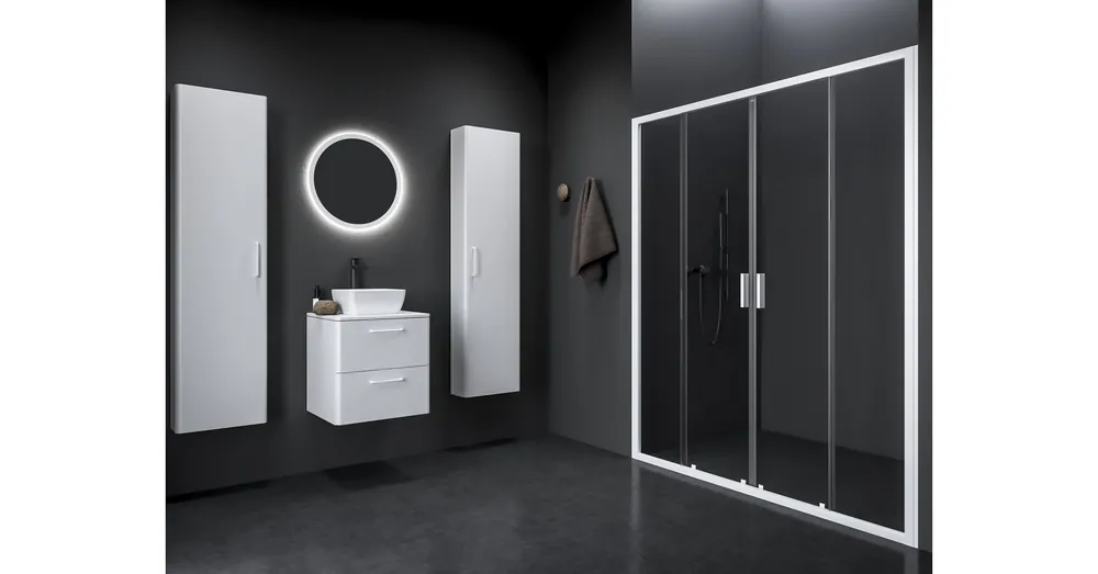 Outlet Ravak Blix II NBLDP4 120 zuhanyajtó matt fehér+transparent 0YMG0E00Z1