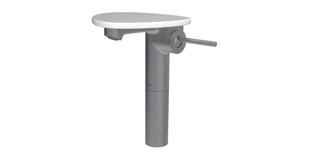 LAUFEN ADA Magasított egykaros mosdó csaptelep, tálca lyuk nélkül, Rozsdamentes Acél/Matt Fehér HF506714502060 Outlet