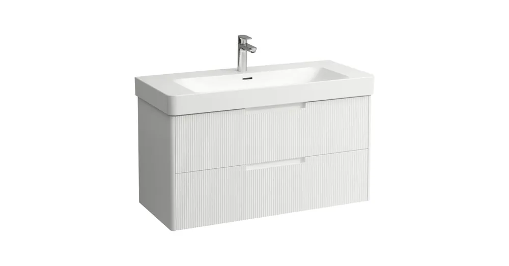 LAUFEN JUNA Alsószekrény, 2 fiók, PRO S H813966 / PRO X 810869 mosdóhoz, Matt Fehér H4115321092601 Árcsökkenés