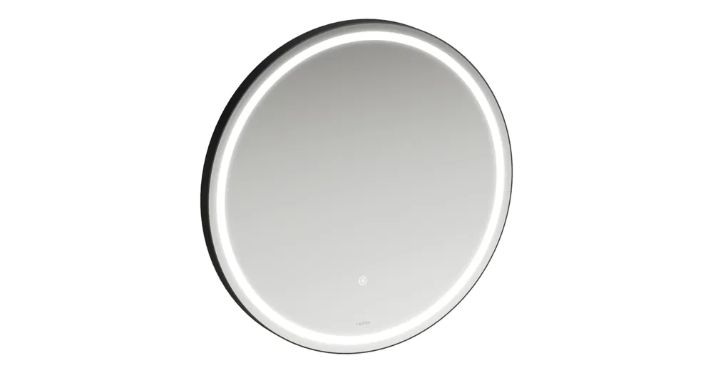 LAUFEN BASE 2.0 Kör alakú tükör, 600, környező LED világítással, 1 érintőérzékelő (Be-Ki / Színhőmérséklet-változás 3000-6000K), alumínium keret fekete matt, IP44, Matt Fekete H4443901084501 Alacsony ár