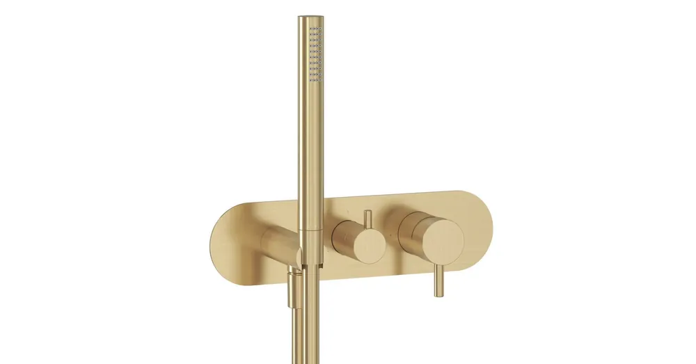 Olcsóbb Ravak Espirit falba süllyesztett csaptelep szettel, kétutas, belső egység nélkül ES 065.60GLB.O2.RB07D.+S, Gold Brushed X070611