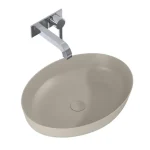AREZZO design pultra ültethető mosdó RIKA 52x40 matt beige AR-146048 Kedvezmény