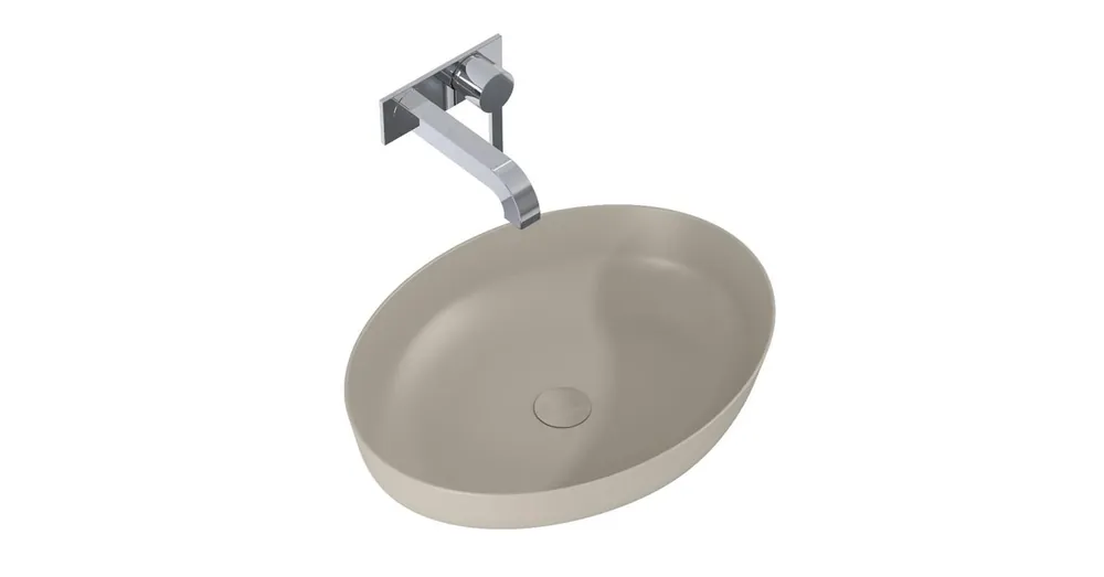 AREZZO design pultra ültethető mosdó RIKA 52x40 matt beige AR-146048 Kedvezmény