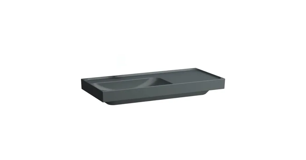 Laufen MEDA Mosdó 100 × 46 cm, jobb polcos, túlfolyónyílás nélkül, csaplyuk nélkül, Matt Grafit H8171187581121 Utolsó esély