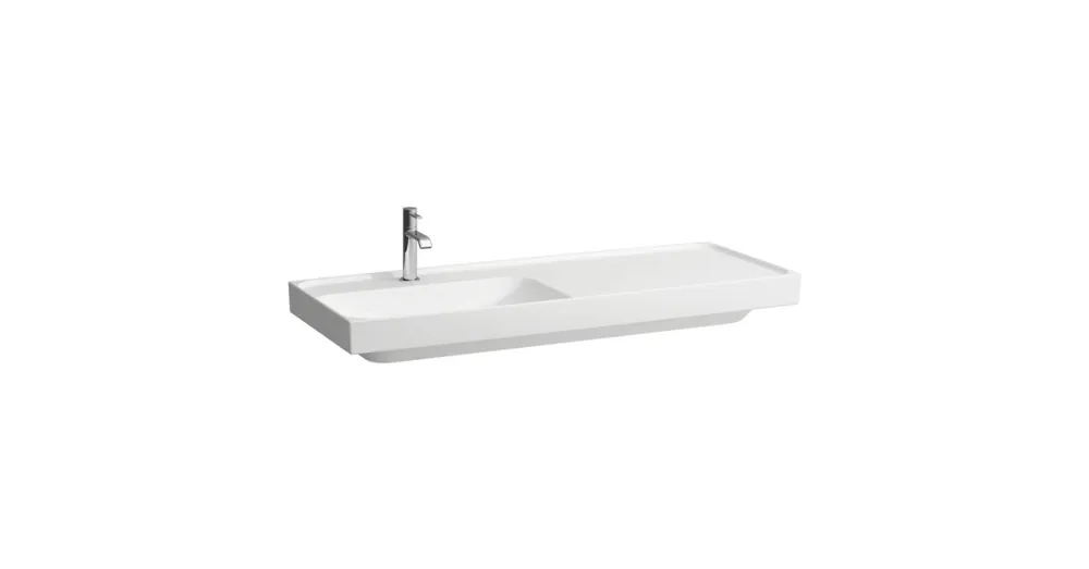 Laufen MEDA Mosdó 120 x 46 cm, jobb polcos, túlfolyónyílás nélkül, egy csaplyukkal, Fehér H8171100001111 Gyors kiszállítás