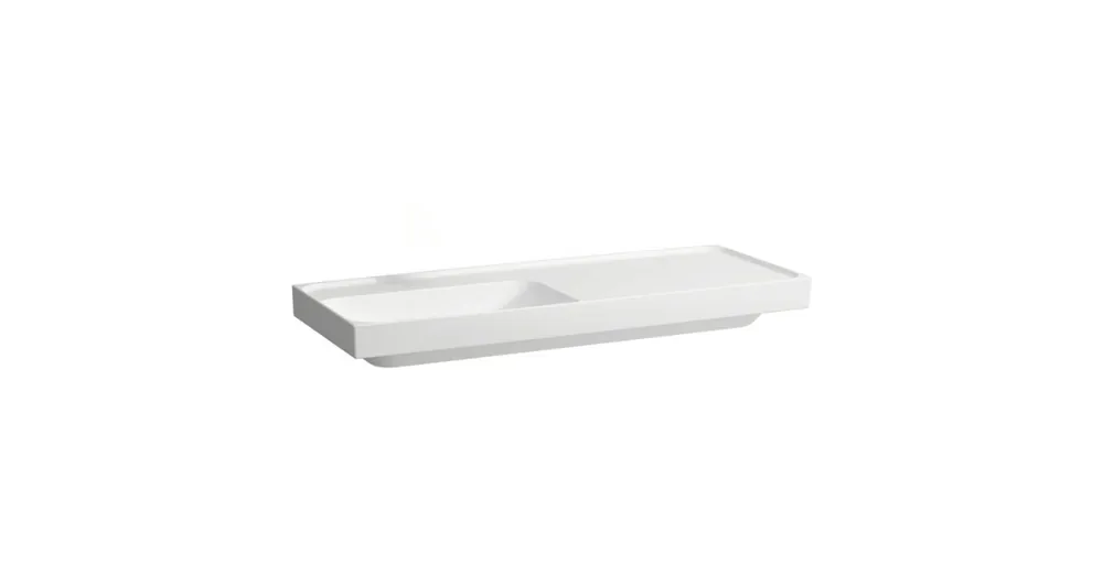 Laufen MEDA Mosdó 120 x 46 cm, jobb polcos, túlfolyónyílás nélkül, csaplyuk nélkül, Fehér H8171100001121 Gyors kiszállítás