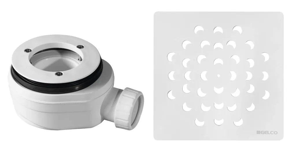 Végkiárusítás SAPHO GELCO zuhanytálca szifon, 90mm, DN40, fehér fedél (KSM104W-SN90)