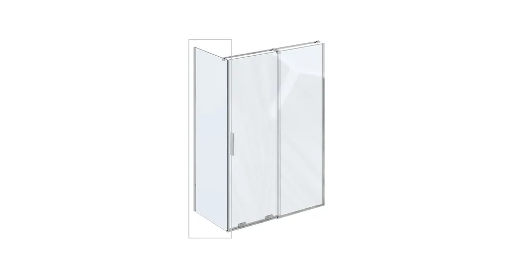 Kiárusítás Ravak Roll Fix zuhanyfal ROPS-100 króm + Transparent X90VA0C00Z1