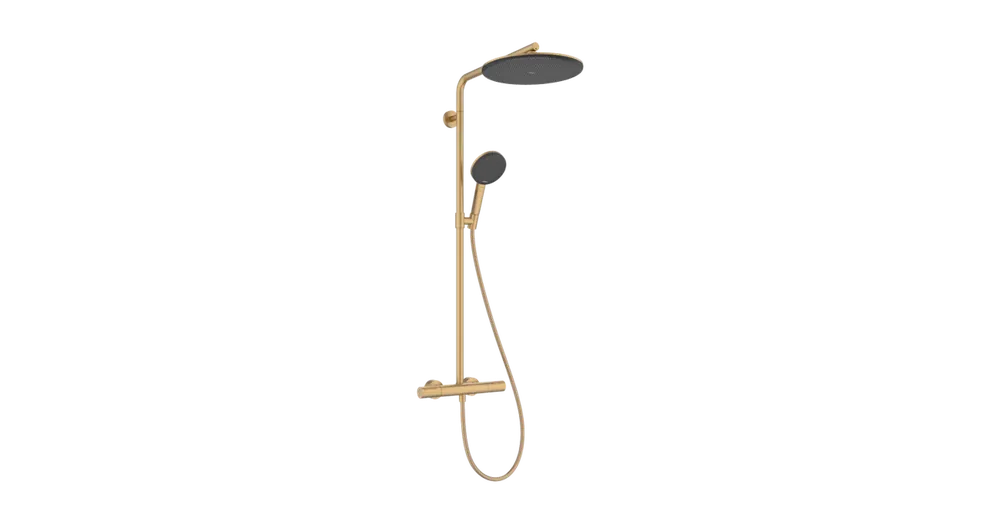 Ajánlat Hansgrohe Raindance Alive S Puro Showerpipe 300 1jet EcoSmart+ Ecostat Element termosztáttal, Szálcsiszolt Bronz 24594140