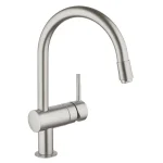 Grohe Minta egykaros mosogató csaptelep kihúzható gyöngyöztetővel 32918DC0 Expressz kézbesítés