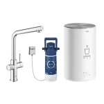 Prémium Grohe Red Duo csaptelep és kombi bojler M méret (4 liter), króm 30327001