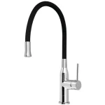 Legkelendőbb Sapho SILI mosogató-csaptelep, szilikon cső, 224/263/475mm, fekete/króm (SR426)