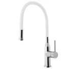 Szuper akció SAPHO SILI mosogató-csaptelep, szilikon cső, 224/263/475mm, fehér/króm (SR481)