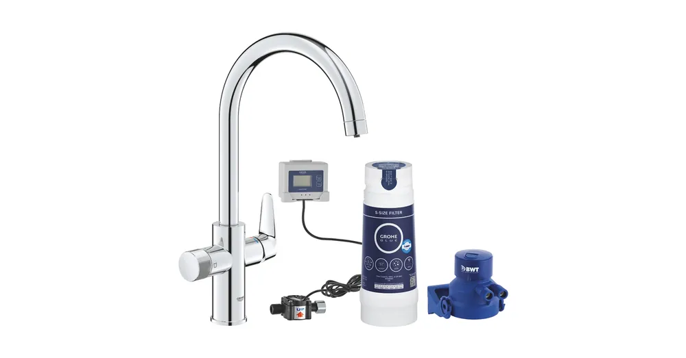 Rendeld meg most GROHE Blue Pure BauCurve Kezdőszett S-es méretű filterrel 30581000