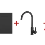 Prémium ELLECI - EASY3 szett - mosogató + csaptelep + ajandék mosogatószer-adagoló - EASY3SZETT