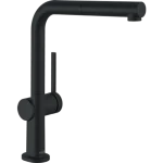 Akció Hansgrohe Talis M54 Egykaros konyhai csaptelep 270, nyíltrendszerű vízmelegítőkhöz, kihúzható kifolyóval, 1jet, matt fekete 72860670