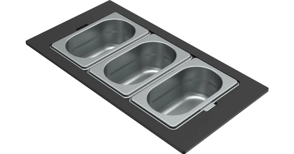Kedvezményes ár ELLECI - Tároló edény háromrészes gourmet 410 inox HPL kerettel KF023065IN