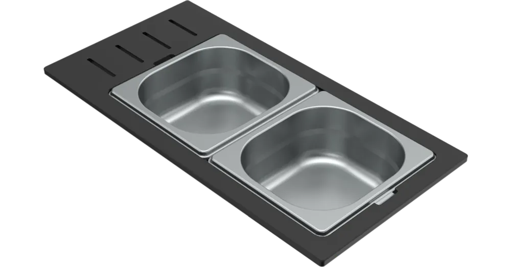 Biztonságos fizetés ELLECI - Tároló edény háromrészes gourmet 433 inox HPL kerettel KD012065IN