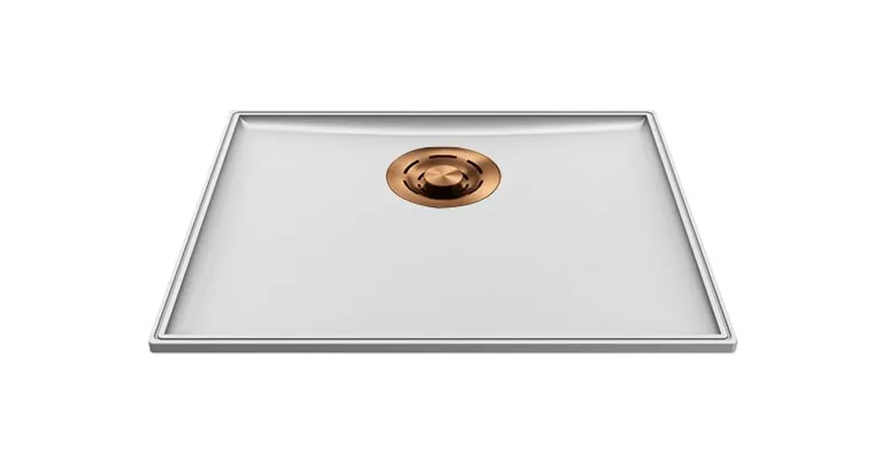 Utolsó esély ELLECI - Mosogatótálca Essenza 50 46,2x38,2 Keratek 1 m. K96 White bronz tartozékokkal LKES5096BRZ